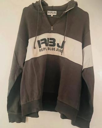 Felpa Replay Tg L originale grigia uomo