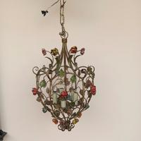 lampadario in ferro battuto 