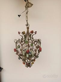 lampadario in ferro battuto 