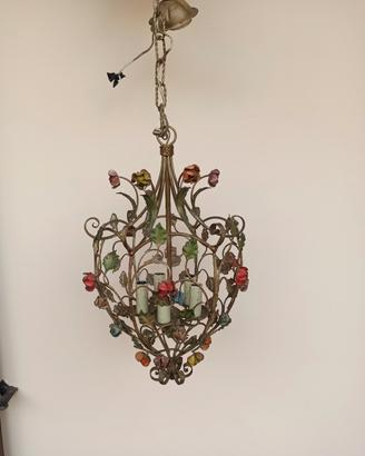 lampadario in ferro battuto 