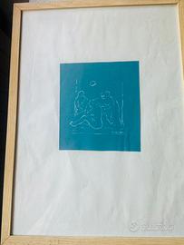 Felice Casorati Tempera Su Carta “Tre donne”