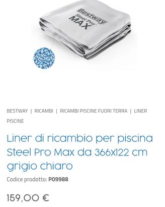 liner piscina fuori terra 