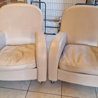 2 poltrone Frau modello Daisy in vera pelle