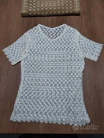 Maglia pizzo macrame