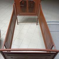 Letto singolo anni 30 in ferro con rete