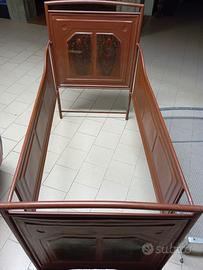 Letto singolo anni 30 in ferro con rete