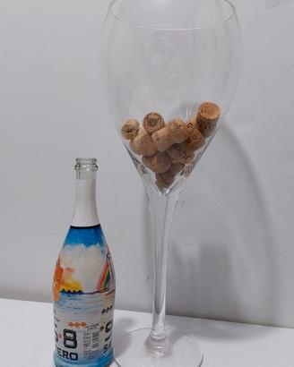 vaso Maxi calice in vetro alto cm 50 per arredo ca
