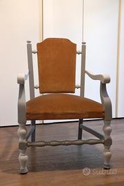 poltrone a rocchetto vintage in legno