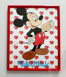 Quadretto Topolino Walt Disney Cornice rossa con v