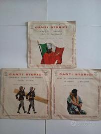 3 dischi vinile canti storici 