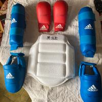 Set protezioni Adidas bimbi per arti marziali
