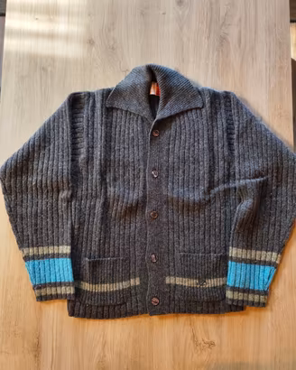 maglione cardigan lana 100% uomo marrone Diesel XL
