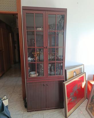 Mobile vetrina libreria a due ante 