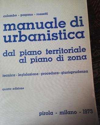 Manuale di urbanistica Colombo Pagano Rossetti