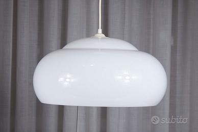 Lampadario bianco E27 stile space age