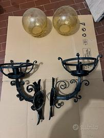 Lampade da esterno in ferro battuto