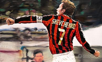 Shevchenko Milan Stampa Tela San Siro cm. 100x60