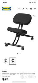sedia con appoggio per ginocchia