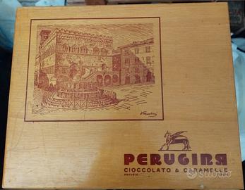 Scatola di legno vintage "Perugina"