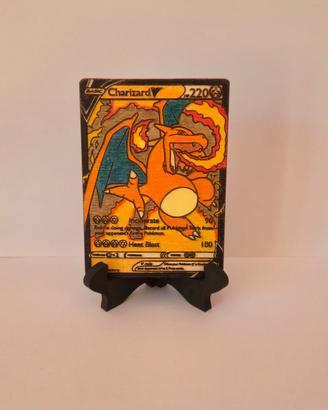 Pokémon●Charizard V 017 Astri lucenti●legno●FanArt