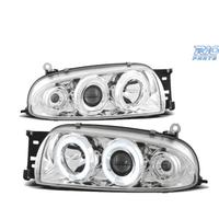 FARI FORD FIESTA MK4 95-99 OCCHI ANGELICI CROMATI