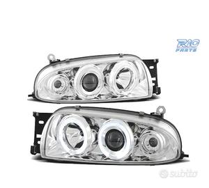 FARI FORD FIESTA MK4 95-99 OCCHI ANGELICI CROMATI