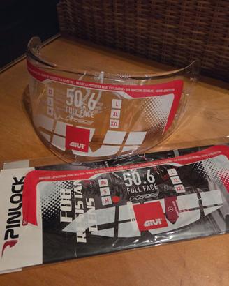visiera givi  hps full face 50.6  e pinlock  nuovi