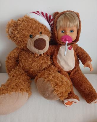 Cicciobello Teddy con peluche orso grande 