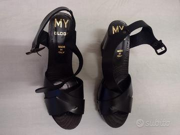Sandali My Clogs in pelle - neri - n. 40 