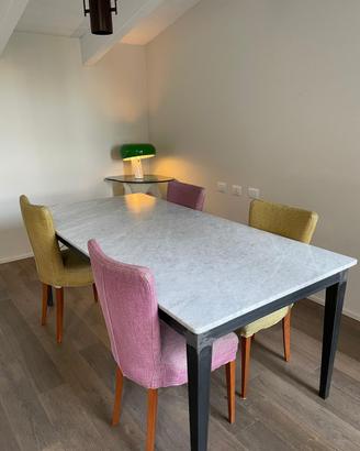 Tavolo in  marmo di Carrara design industriale