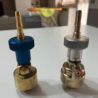 Valvole per ossigeno e acetilene con portagomma