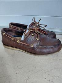 Scarpe da barca Timberland in pelle marrone – Otti