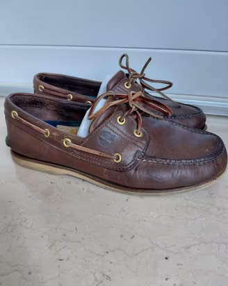 Scarpe da barca Timberland in pelle marrone – Otti