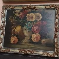 cornice decorata con dipinto fiori