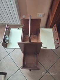 Mobile bar vintage pieghevole anni 50/60 in legno