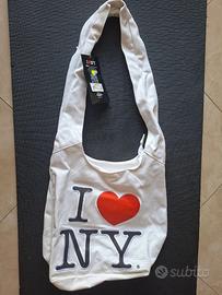 Hobo bag "I Love NY" nuova con cartellino
