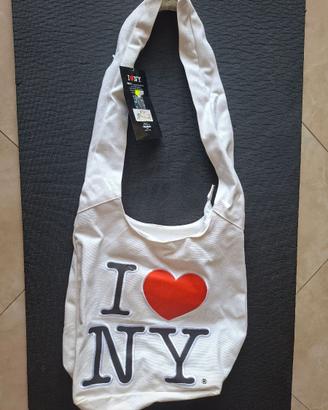 Hobo bag "I Love NY" nuova con cartellino