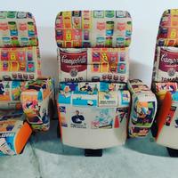 Poltrone  cinema anni 80 vero vintage