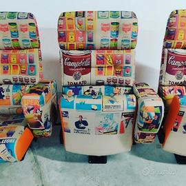 Poltrone  cinema anni 80 vero vintage