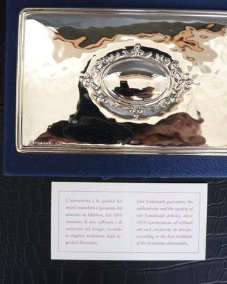 Scatola Portagioie in Tessuto Floreale e Argento