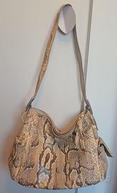 Borsa a spalla in pitone reticolato marca Tuscan's
