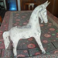 cavallino a dondolo giocattolo vintage cm. 46x50