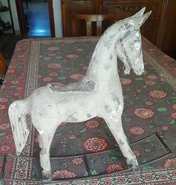 cavallino a dondolo giocattolo vintage cm. 46x50