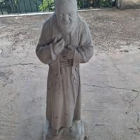 STATUA SAN PADRE PIO BIANCA/GRIGIO CHIARO