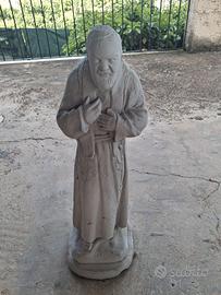 STATUA SAN PADRE PIO BIANCA/GRIGIO CHIARO