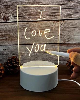 IDEA NATALE LAVAGNETTA TRASPARENTE USB ILLUMINATA