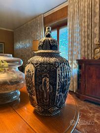 Vaso cinese antico blu raro