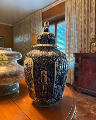 Vaso cinese antico blu raro