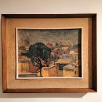 Cornice con riproduzione a stampa Case di Roma