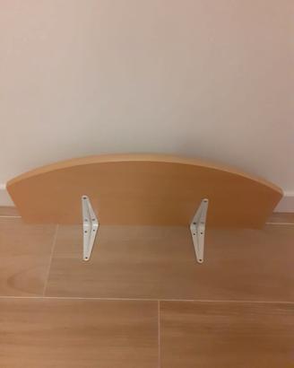 Mensola in legno con staffe